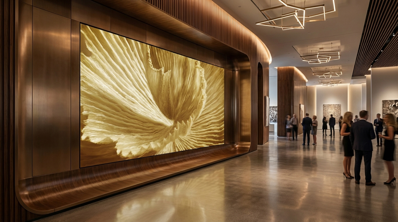 Office Lobby designed to increase foot traffic and income by improving user experience using digital art
